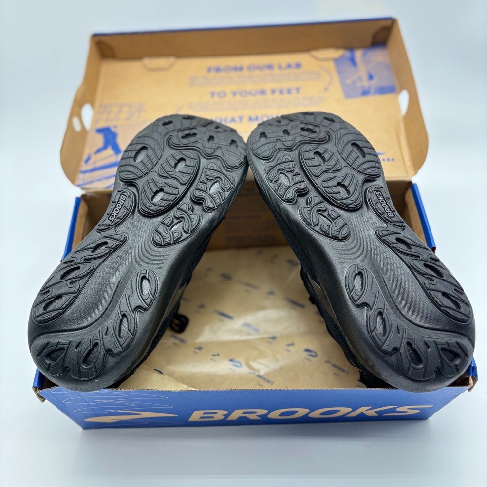 Brooks Adrenaline GTS 25 New Mens 10 "D" Width Running/Walk Shoes Triple Black - Picture 7 of 7
